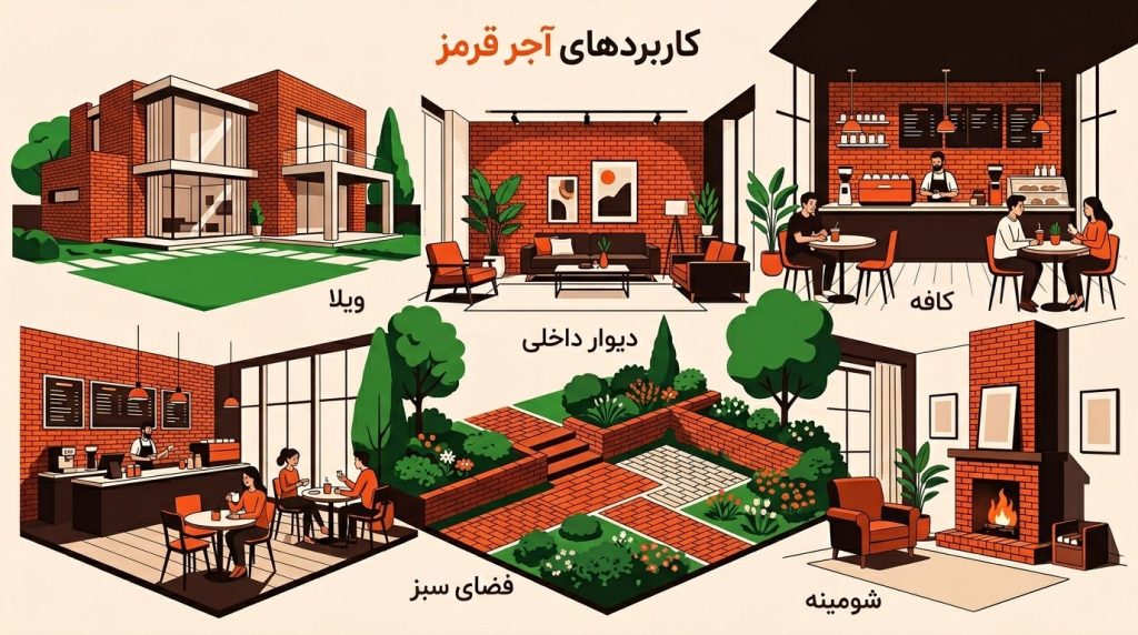 کاربردهای آجر قرمز