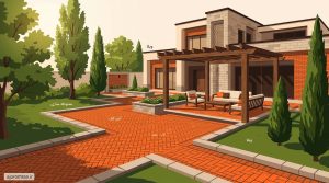 آجر کف برای محوطه ویلا و حیاط