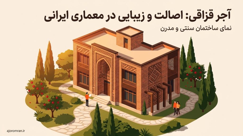 نمای ساختمان با آجر قزاقی سنتی