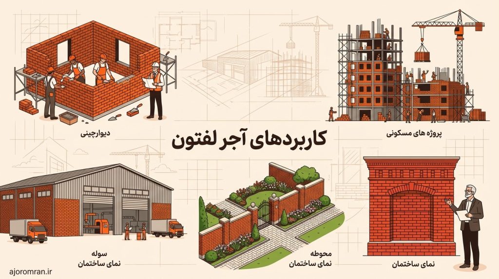 کاربرد آجر لفتون در ساختمان