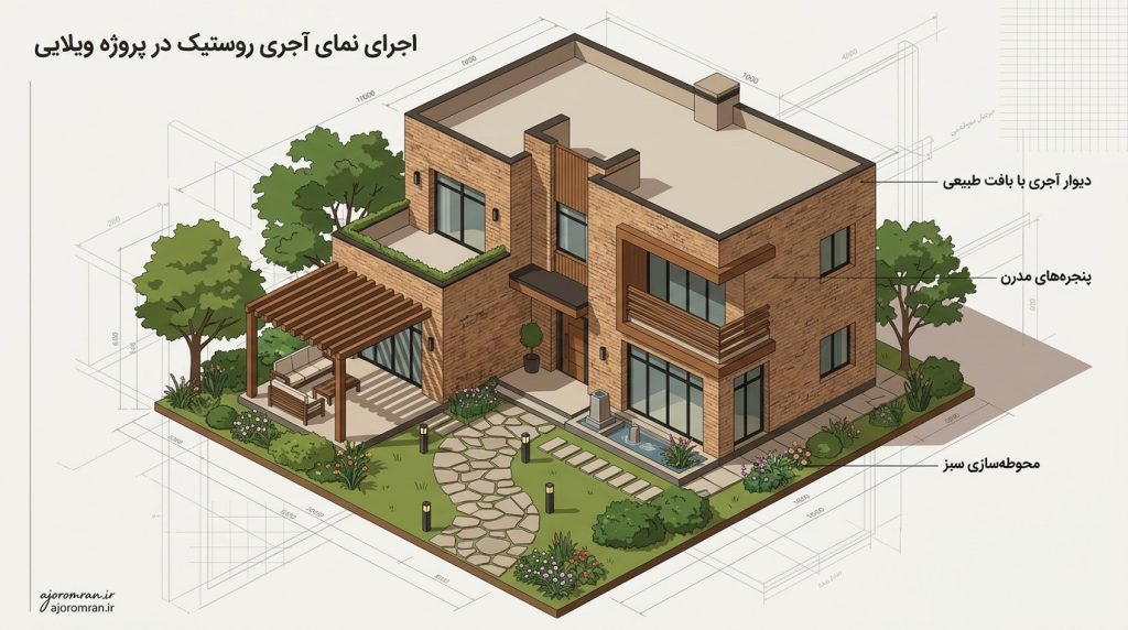 کاربرد پلاک رستیک در نمای ویلایی و ساختمان